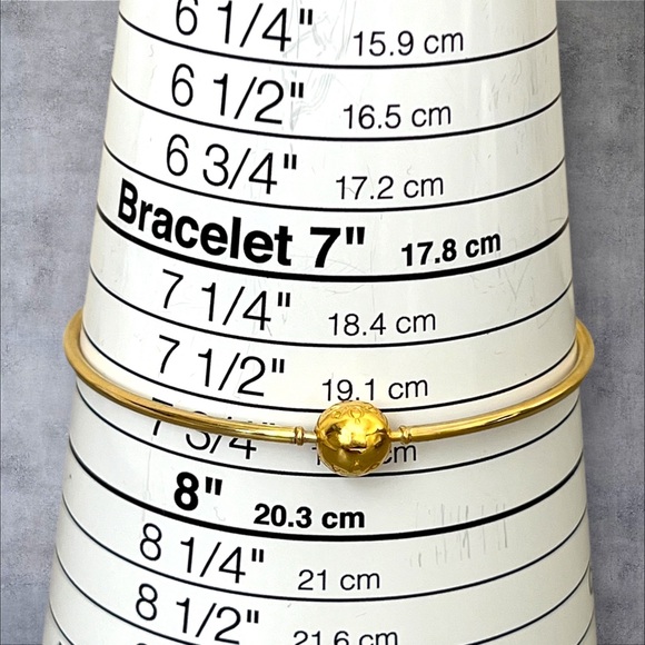 Gold over silver plated bangle bracelet various size - Picture 8 of 8